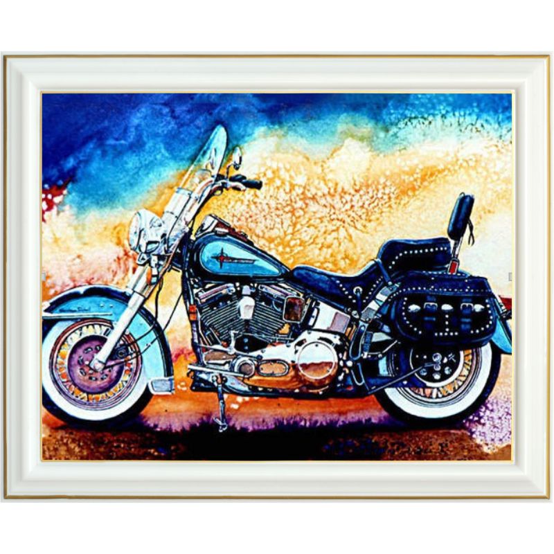 Peinture diamant - Harley Davidson - 50 x 70 cm