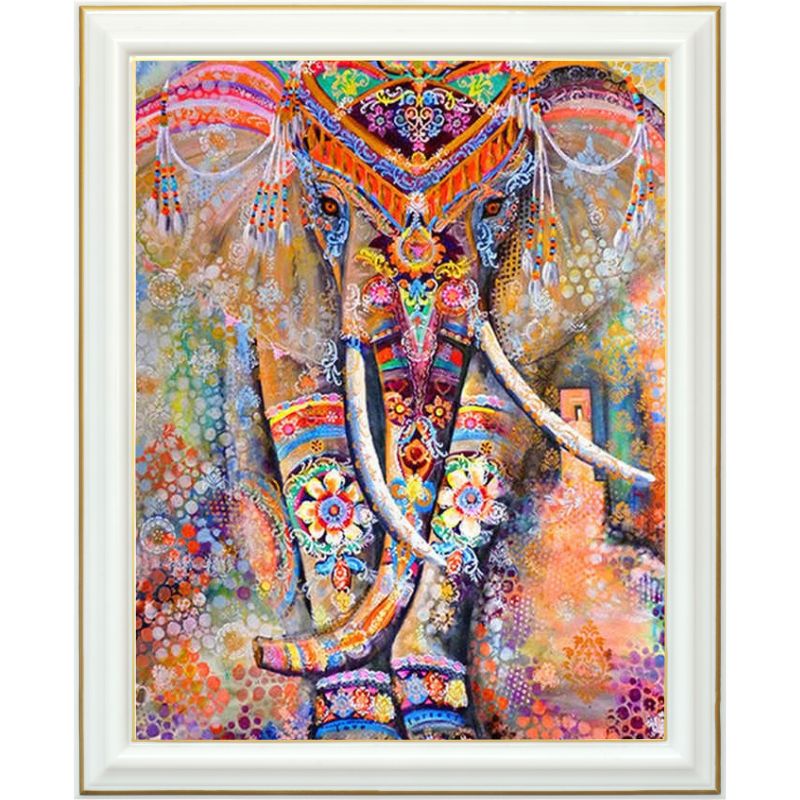 diamond-painting-éléphant-peinture-multicolore