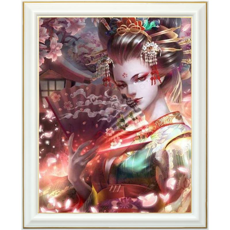 Broderie diamant - Geisha kabuki - 40 x 50 cm