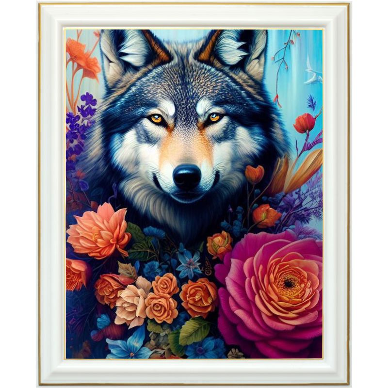 Diamond painting AB - Loup féérique