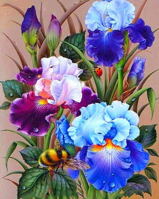 broderie-point-de-croix-iris-fleurs