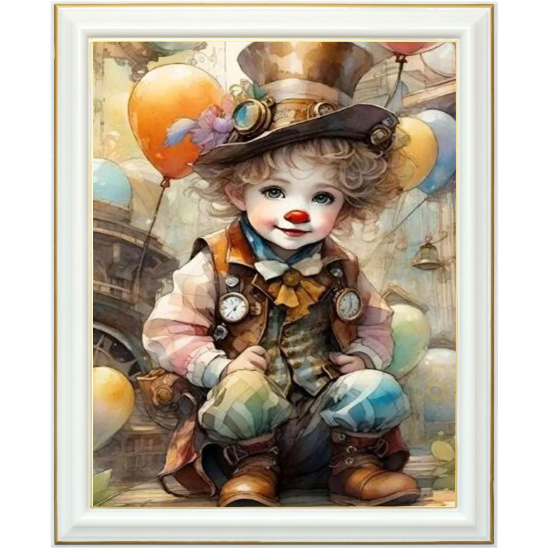 Diamond painting - Petit clown steampunk