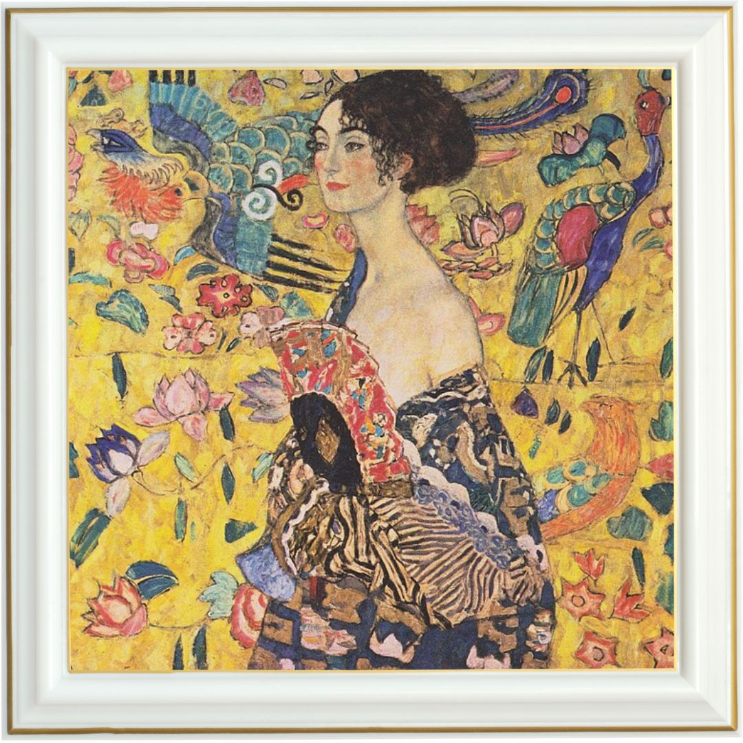 Diamond painting - Dame avec éventail par Klimt