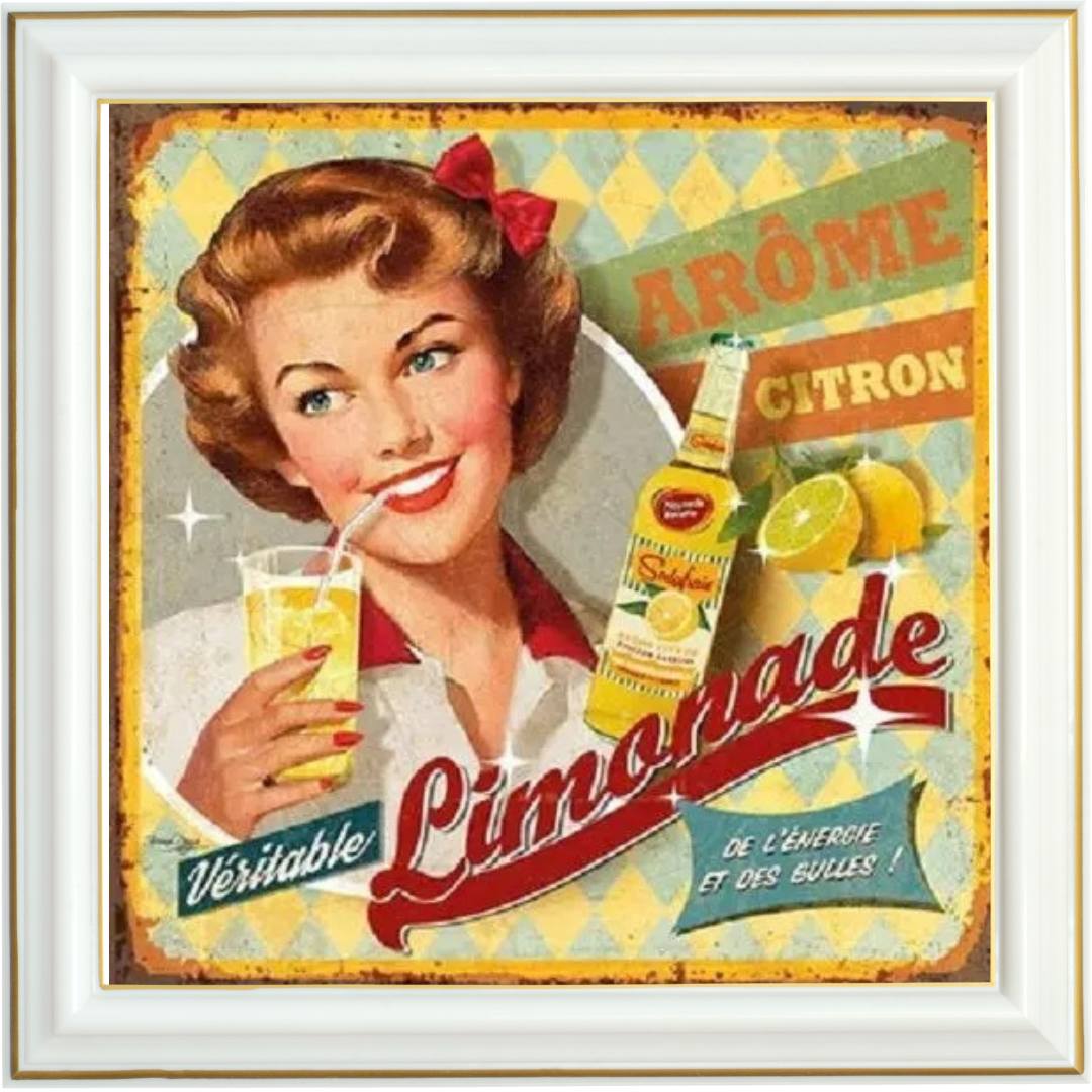 Diamond painting - Affiche vintage véritable limonade