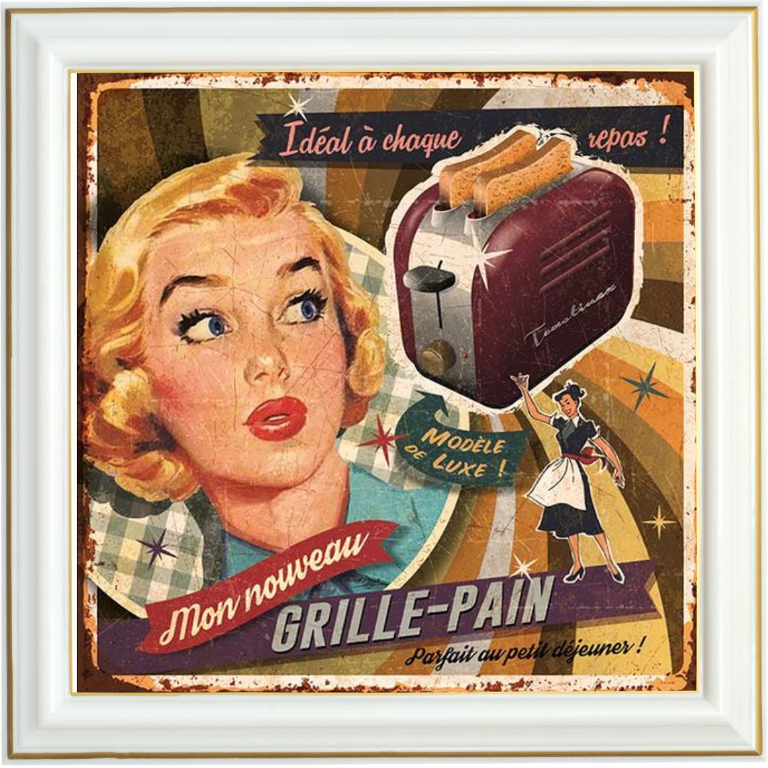 Diamond Painting - Affiche vintage grille-pain