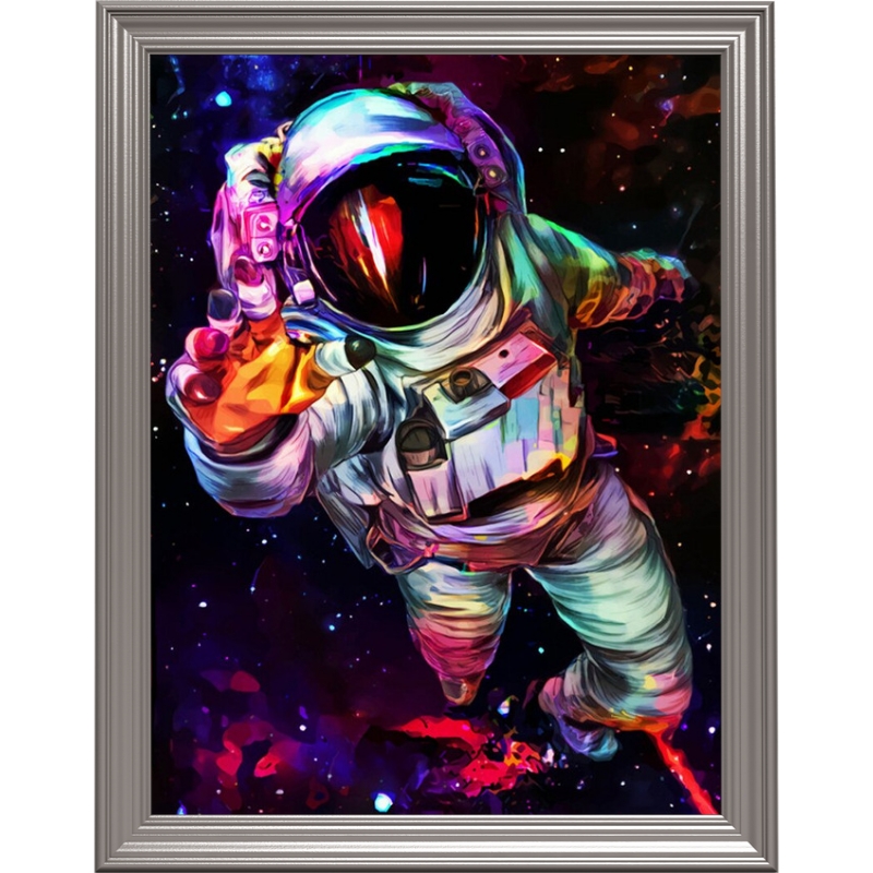 Broderie diamant - Astronaute coloré