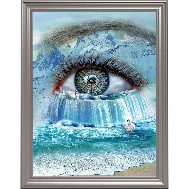 Broderie diamant - Les yeux de l\'océan