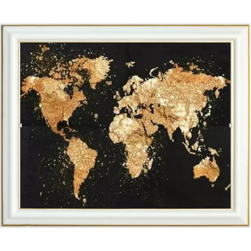 Broderie diamant - Carte du monde