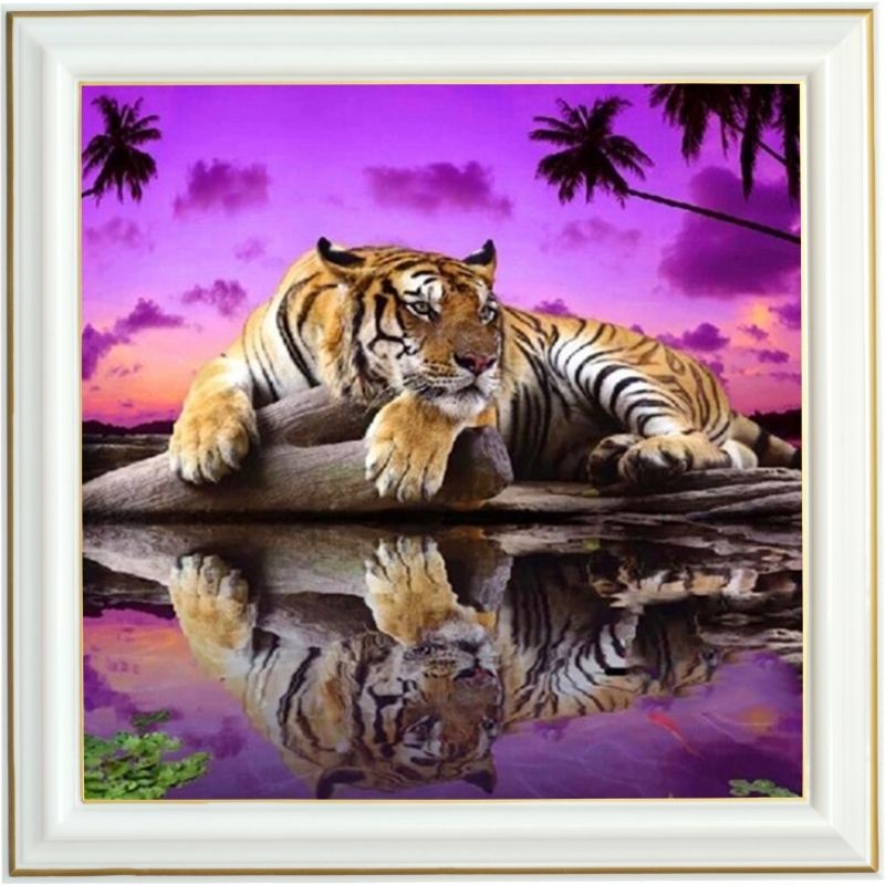 Broderie diamant - Tigre de Bali