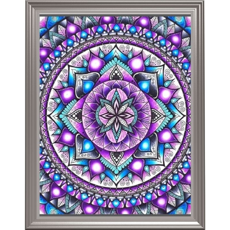 Broderie diamant - Mandala violet
