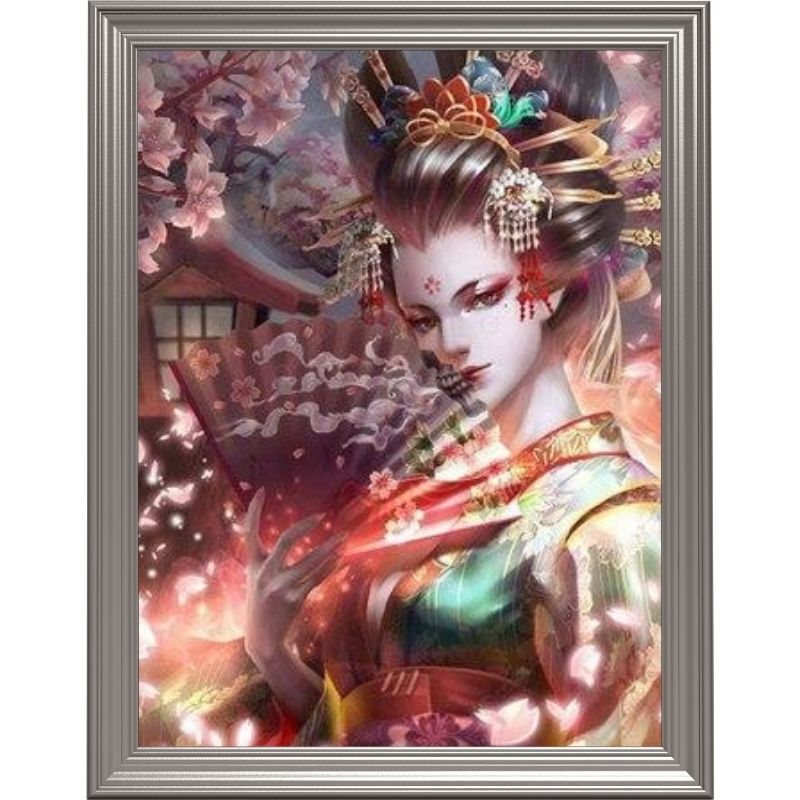 Broderie diamant - Geisha kabuki