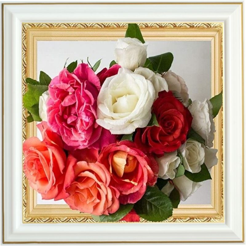 Broderie diamant - Bouquet de roses