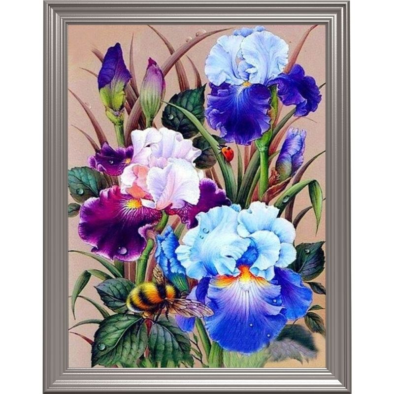 Broderie diamant  - Iris d\'Allemagne