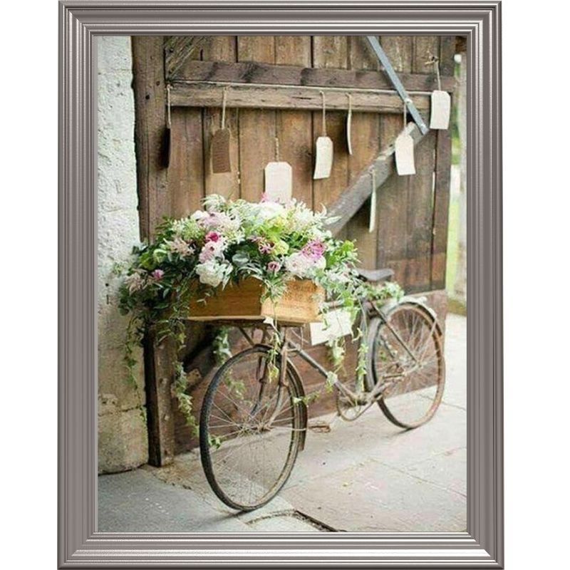 Broderie diamant - Bicyclette de mariage