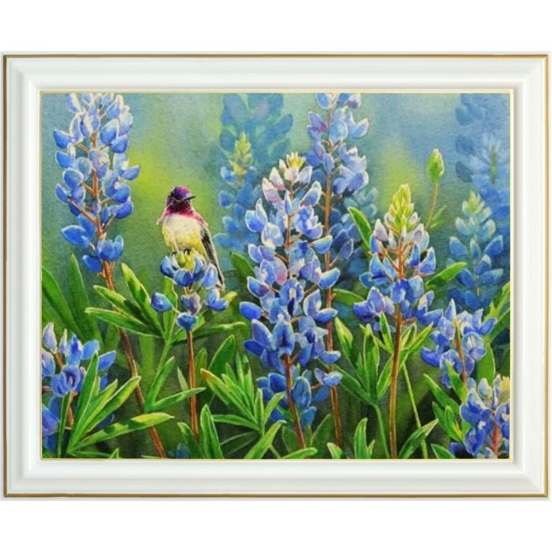 diamond-painting-mésange-fleurs-bleues