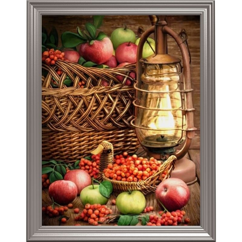 Broderie diamant - Pommes et canneberges