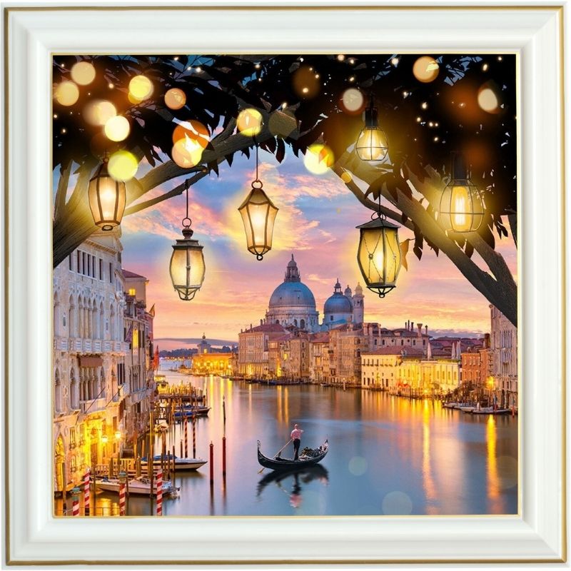 Broderie diamant - Les lumières de Venise - 40 x 40 cm