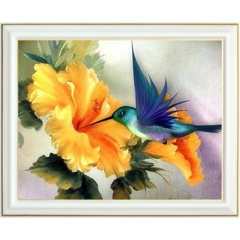 Broderie diamant - Bourdonnement du colibri