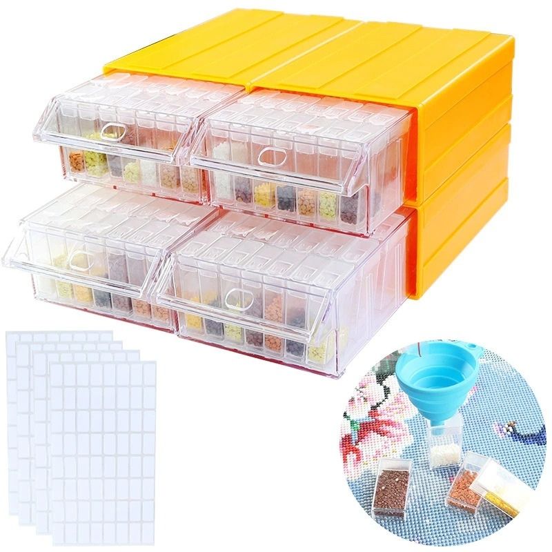 64 logements Diamant Broderie Box, Foret de Bijoux Boîtes de Rangement en  Plastique Transparent #77 - Cdiscount Maison