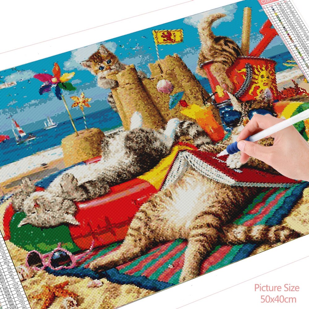 HUACAN-mosa-que-de-chat-et-d-animaux-en-diamant-Kit-complet-de-broderie-d-animaux