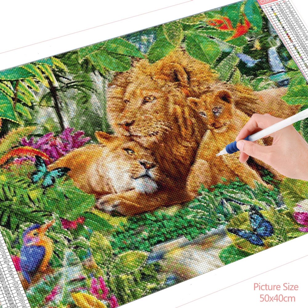 Kit broderie diamant - Magie de la Jungle - Broderie diamant