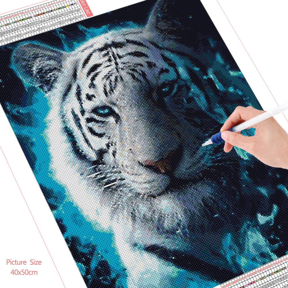 HUACAN-peinture-diamant-tigre-5D-broderie-couture-image-en-strass-mosa-que-Animal-d-coration-de