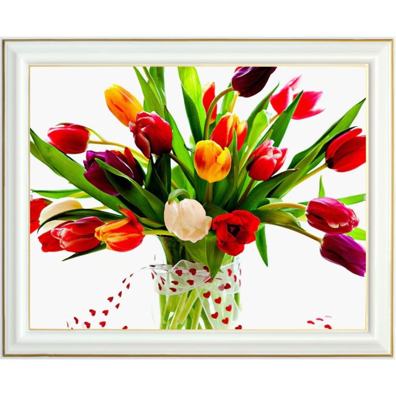 Broderie diamant - Assortiment de tulipes