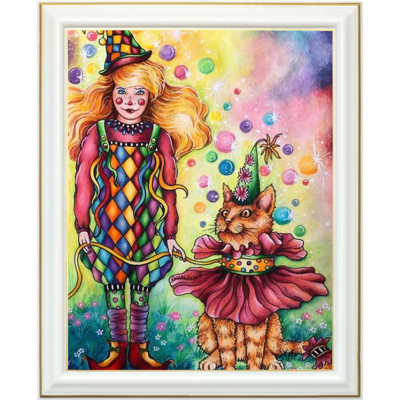 diamond-painting-clown-fille-chat