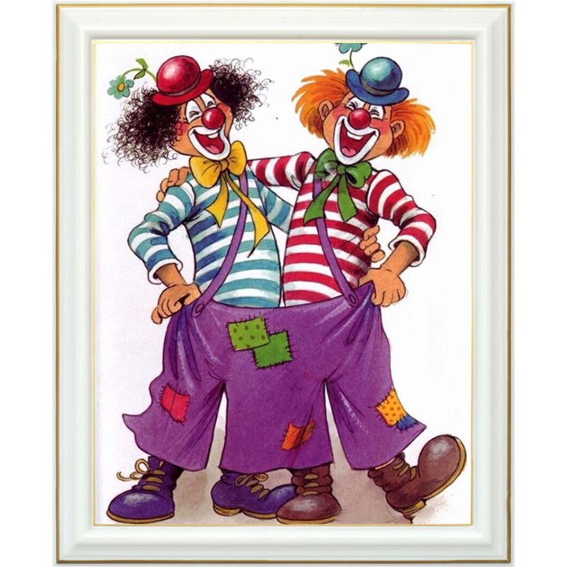 Diamond painting - Duo de clowns