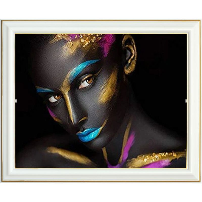 Broderie diamant - Femme africaine artistique - 40 x 50 cm