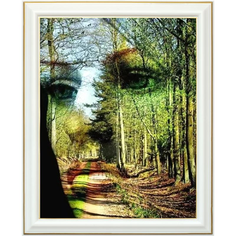 diamond-painting-visage-femme-forêt