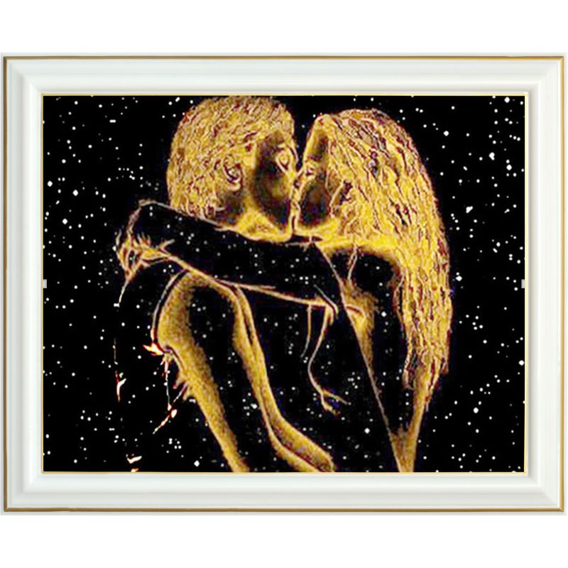 Broderie diamant - Couple amoureux - 40 x 50 cm