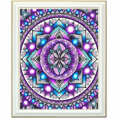 Peinture diamant - Mandala violet