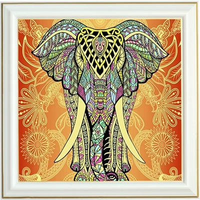 Diamond painting - Éléphant mandala - 40 x 40 cm