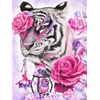 HUACAN-peinture-de-diamants-de-tigre-broderie-compl-te-mosa-que-d-animaux-Rose-fleur-point