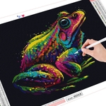 HUACAN-peinture-diamant-th-me-grenouille-broderie-compl-te-5D-mosa-que-d-animaux-broderie-l