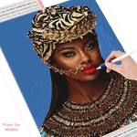 HUACAN-peinture-diamant-femmes-africaines-Portrait-brod-mosa-que-image-en-strass-d-coration-pour-la