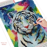 HUACAN-peinture-de-tigre-en-diamant-autocollant-mural-carr-ou-rond-broderie-d-animaux-point-en