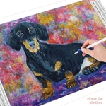 HUACAN-peinture-diamant-chien-Animal-Kit-complet-de-broderie-mosa-que-Dachshund-couture-loisirs-de-d