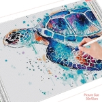 HUACAN-Kit-de-peinture-diamant-tortue-de-mer-autocollant-mural-mosa-que-couleur-d-coration-de