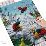 HUACAN-peinture-diamant-paysage-d-t-autocollants-muraux-broderie-coccinelle-mosa-que-marguerite-point-de-croix