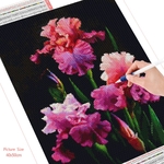 HUACAN-peinture-diamant-carr-ou-rond-broderie-de-fleurs-Iris-point-de-croix-d-coration-murale