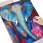toile-éléphant-bleu