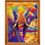 broderie-diamant-éléphant-aquarelle-multicolore