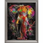 broderie-diamant-éléphant-multicolore