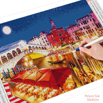 HUACAN-peinture-de-diamant-mosa-que-de-ville-Kits-de-points-de-croix-broderie-ensembles-de