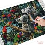 HUACAN-peinture-diamant-Koala-mosa-que-fantaisie-bricolage-broderie-point-de-croix-couture-d-coration-de