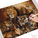 HUACAN-peinture-de-tigre-en-diamant-broderie-d-animaux-image-de-strass-mosa-que-de-Lion