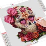 HUACAN-Kit-de-peinture-diamant-t-te-de-mort-broderie-compl-te-5D-points-de-croix