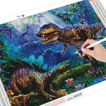 HUACAN-peinture-diamant-avec-pierres-carr-es-broderie-d-animaux-de-dinosaures-image-en-strass-loisirs